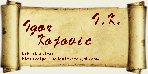 Igor Kojović vizit kartica